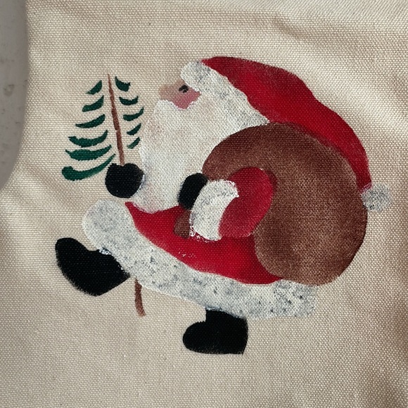 Hand Painted Santa Stocking - Picture 2 of 11